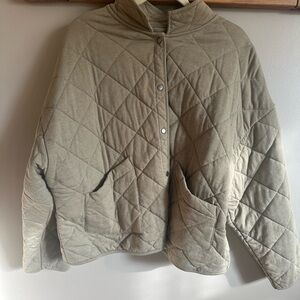 Z Supply Quilted Beige Cape Jacket